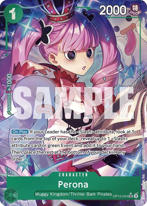 Perona (Alternate Art) (OP12-034) (Foil) [Legacy of the Master]