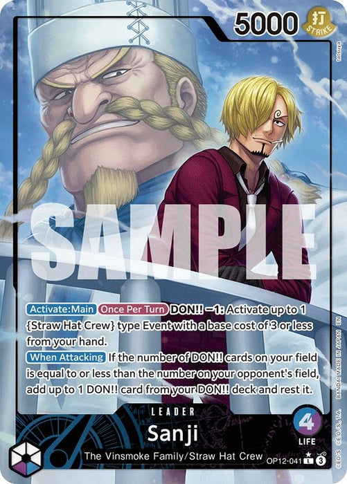 Image for Sanji (041) (Alternate Art) (OP12-041) (Foil) [Legacy of the Master] - One Piece Card Game