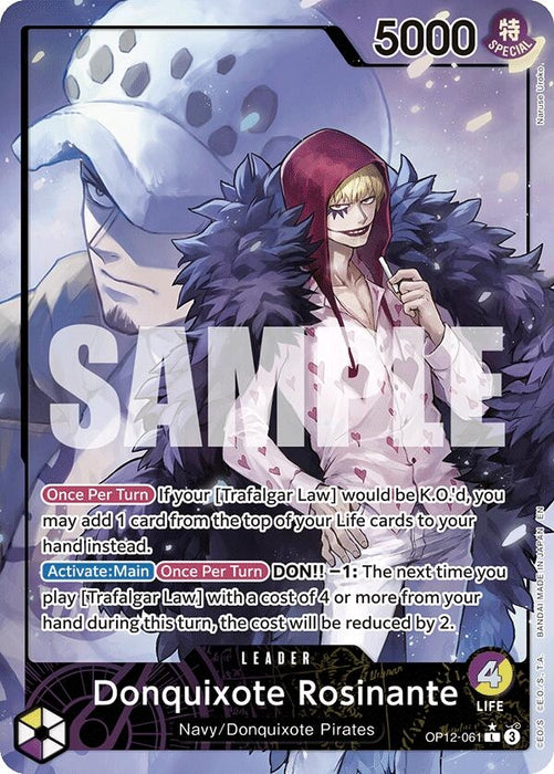 Image for Donquixote Rosinante (061) (Alternate Art) (OP12-061) (Foil) [Legacy of the Master] - One Piece Card Game
