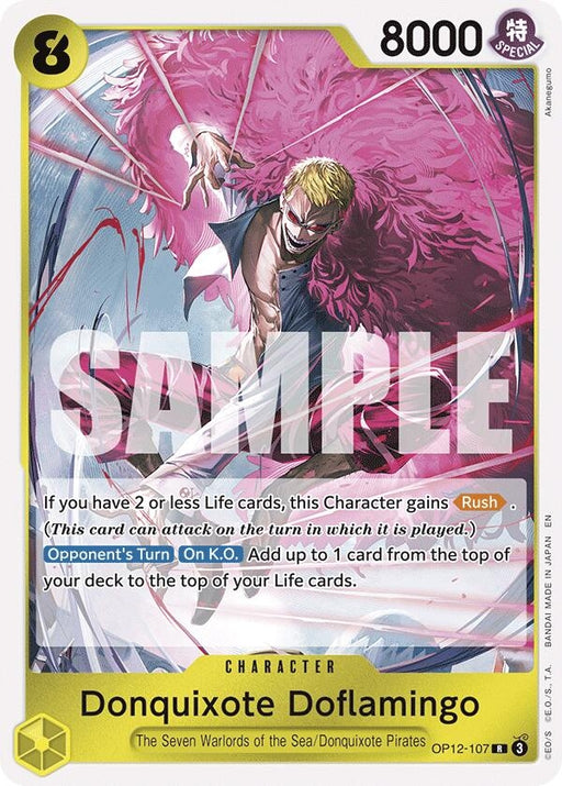 Image for Donquixote Doflamingo (OP12-107) (Foil) [Legacy of the Master] - One Piece Card Game