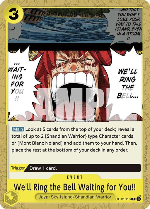 Image for We'll Ring the Bell Waiting for You!! (OP12-116) [Legacy of the Master] - One Piece Card Game