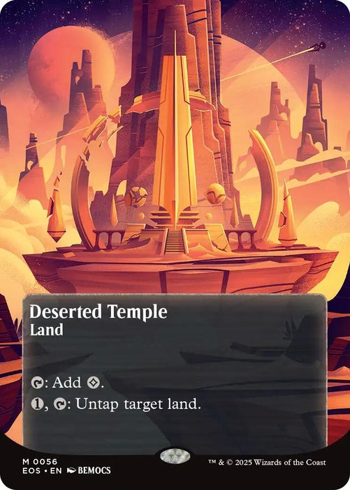 Image for Deserted Temple (0056) (Borderless) (56) (Foil) [Edge of Eternities: Stellar Sights] - Magic: The Gathering