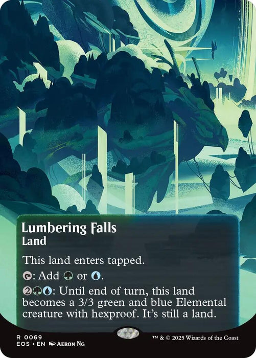 Image for Lumbering Falls (0069) (Borderless) (69) (Foil) [Edge of Eternities: Stellar Sights] - Magic: The Gathering