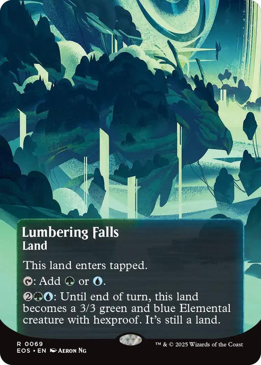 Image for Lumbering Falls (0069) (Borderless) (69) (Foil) [Edge of Eternities: Stellar Sights] - Magic: The Gathering