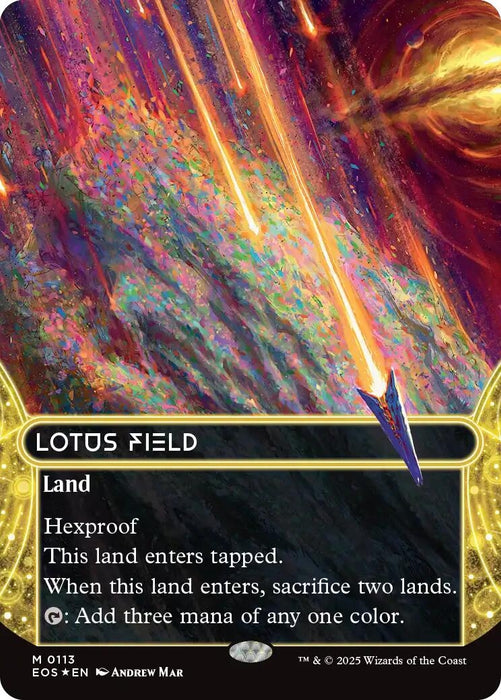 Image for Lotus Field (0113) (Borderless) (Galaxy Foil) (113) (Foil) [Edge of Eternities: Stellar Sights] - Magic: The Gathering