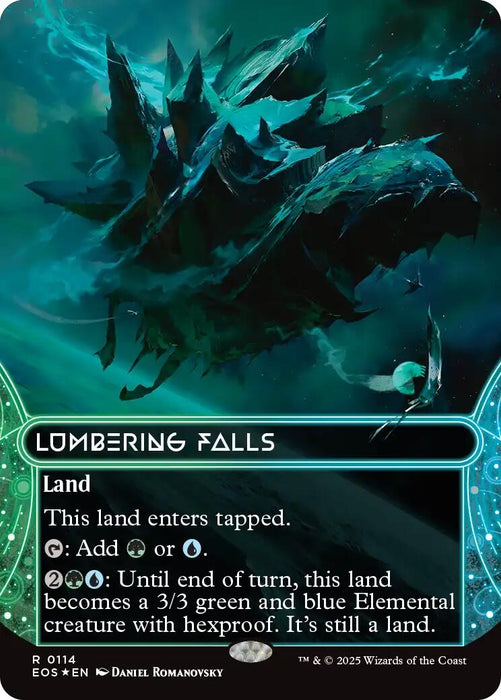 Image for Lumbering Falls (0114) (Borderless) (Galaxy Foil) (114) (Foil) [Edge of Eternities: Stellar Sights] - Magic: The Gathering
