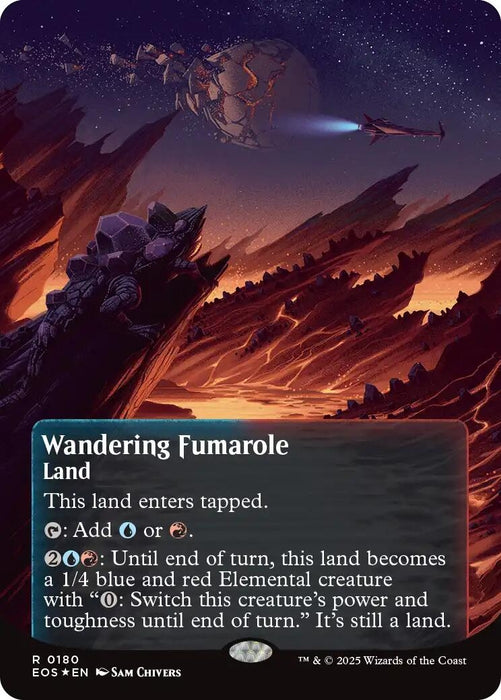 Image for Wandering Fumarole (0180) (Borderless) (Galaxy Foil) (180) (Foil) [Edge of Eternities: Stellar Sights] - Magic: The Gathering