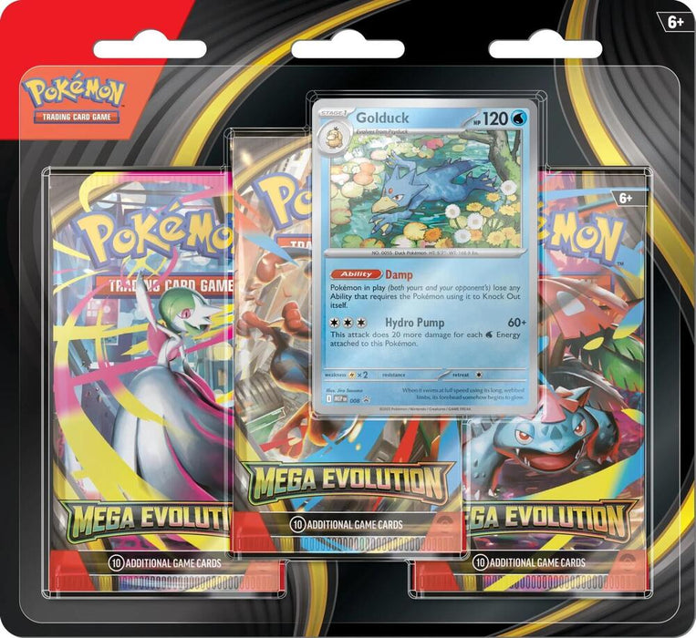 Pokemon Mega Evolution 3 Pack Blister (Golduck)