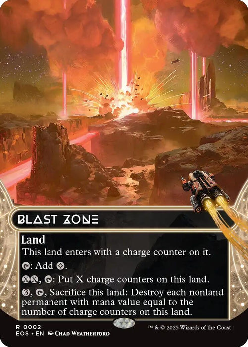 Image for Blast Zone (0002) (Borderless) (2) (Foil) [Edge of Eternities: Stellar Sights] - Magic: The Gathering