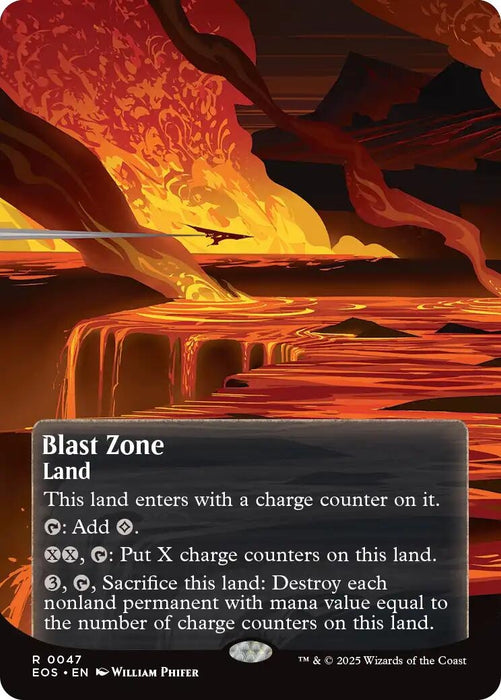 Image for Blast Zone (0047) (Borderless) (47) (Foil) [Edge of Eternities: Stellar Sights] - Magic: The Gathering