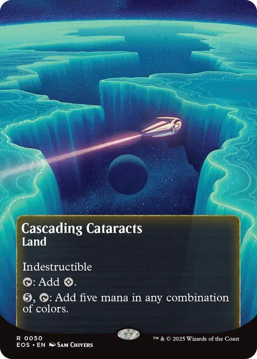 Image for Cascading Cataracts (0050) (Borderless) (50) (Foil) [Edge of Eternities: Stellar Sights] - Magic: The Gathering