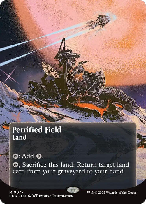 Image for Petrified Field (0077) (Borderless) (77) (Foil) [Edge of Eternities: Stellar Sights] - Magic: The Gathering