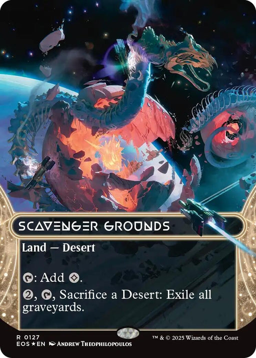 Image for Scavenger Grounds (0127) (Borderless) (Galaxy Foil) (127) (Foil) [Edge of Eternities: Stellar Sights] - Magic: The Gathering