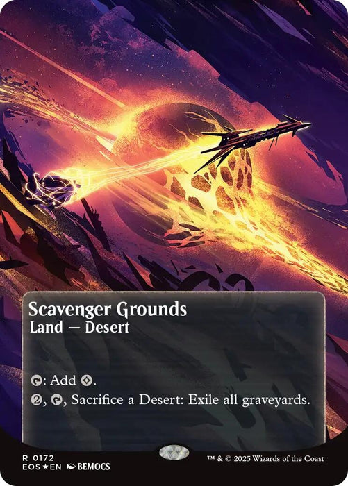 Image for Scavenger Grounds (0172) (Borderless) (Galaxy Foil) (172) (Foil) [Edge of Eternities: Stellar Sights] - Magic: The Gathering