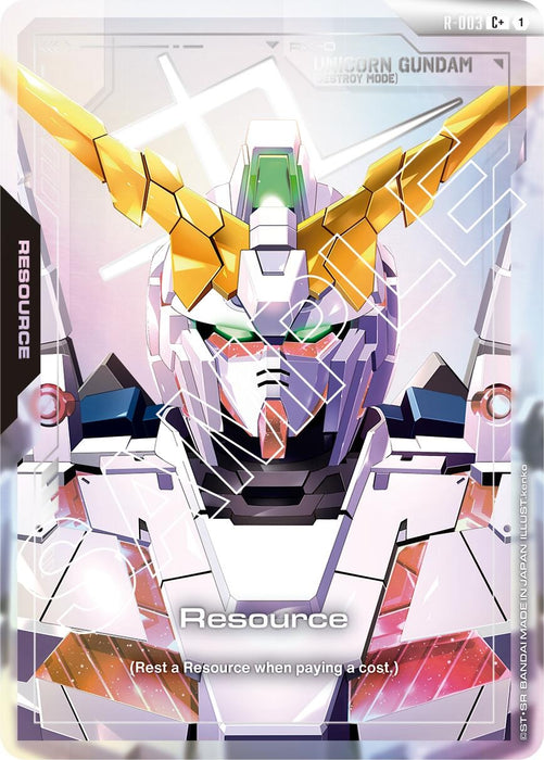 Image for Resource (R-003) (C+) (R-003) (Holofoil) [Newtype Rising] - Gundam Card Game