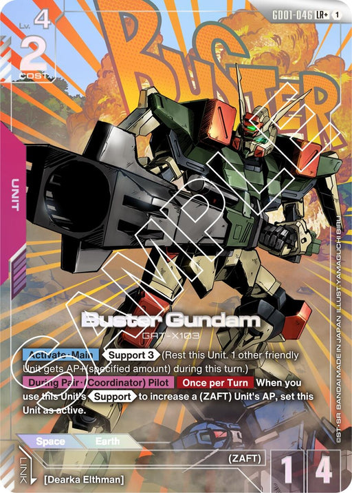 Image for Buster Gundam (LR+) (GD01-046) (Holofoil) [Newtype Rising] - Gundam Card Game