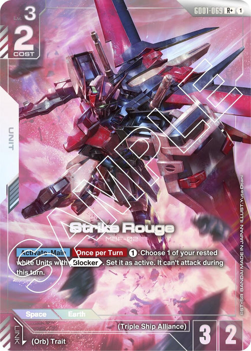 Image for Strike Rouge (R+) (GD01-069) (Holofoil) [Newtype Rising] - Gundam Card Game