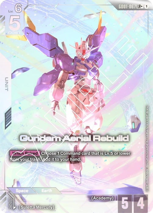 Image for Gundam Aerial Rebuild (LR+) (GD01-067) (Holofoil) [Newtype Rising] - Gundam Card Game