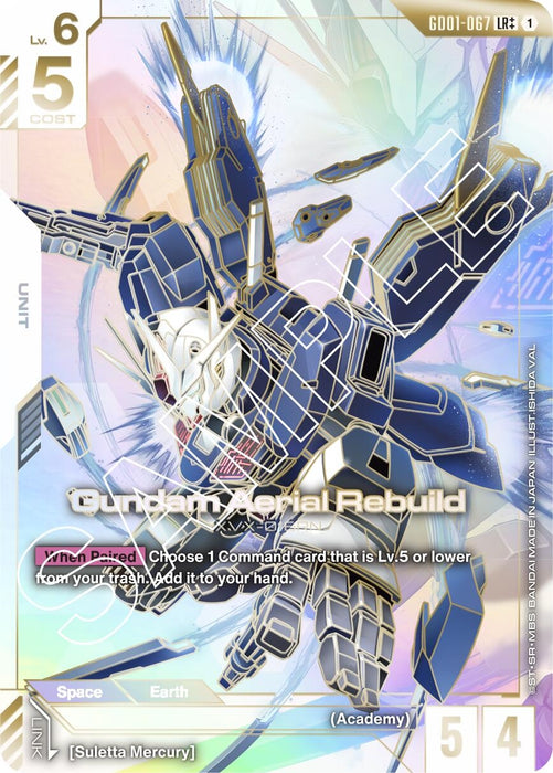 Image for Gundam Aerial Rebuild (LR++) (GD01-067) (Holofoil) [Newtype Rising] - Gundam Card Game