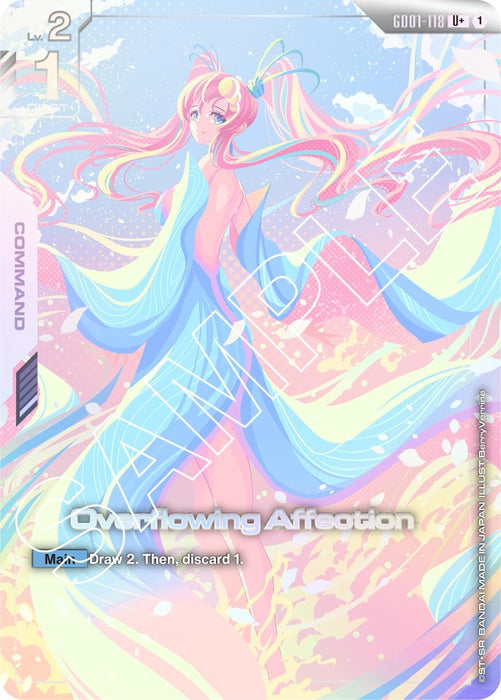 Image for Overflowing Affection (U+) (GD01-118) (Holofoil) [Newtype Rising] - Gundam Card Game