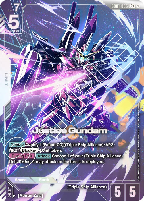 Image for Justice Gundam (LR+) (GD01-066) (Holofoil) [Newtype Rising] - Gundam Card Game