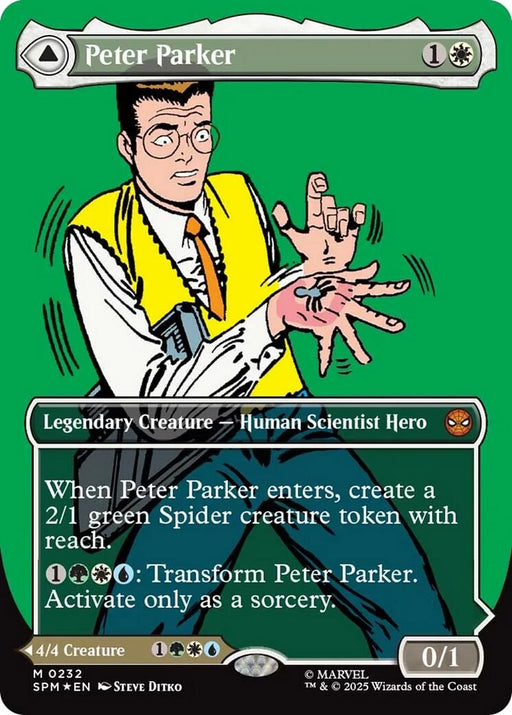 Image for Peter Parker (0232) (Borderless) (232) (Foil) [Marvel's Spider-Man] - Magic: The Gathering
