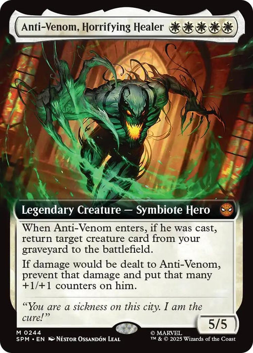Image for Anti-Venom, Horrifying Healer (Extended Art) (244) (Foil) [Marvel's Spider-Man] - Magic: The Gathering