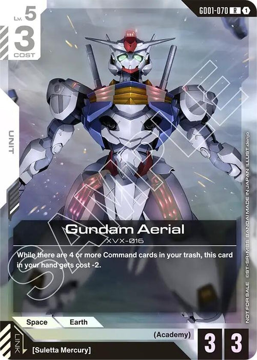 Image for Gundam Aerial (Store Tournament Participant Pack 01) (GD01-070) (Holofoil) [Gundam Promotional Cards] - Gundam Card Game