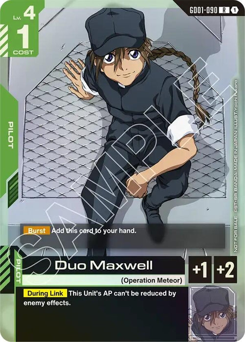 Image for Duo Maxwell (Store Tournament Participant Pack 01) (GD01-090) (Holofoil) [Gundam Promotional Cards] - Gundam Card Game