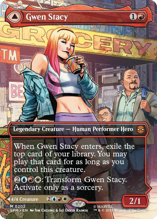 Image for Gwen Stacy (0202) (Borderless) (202) [Marvel's Spider-Man] - Magic: The Gathering