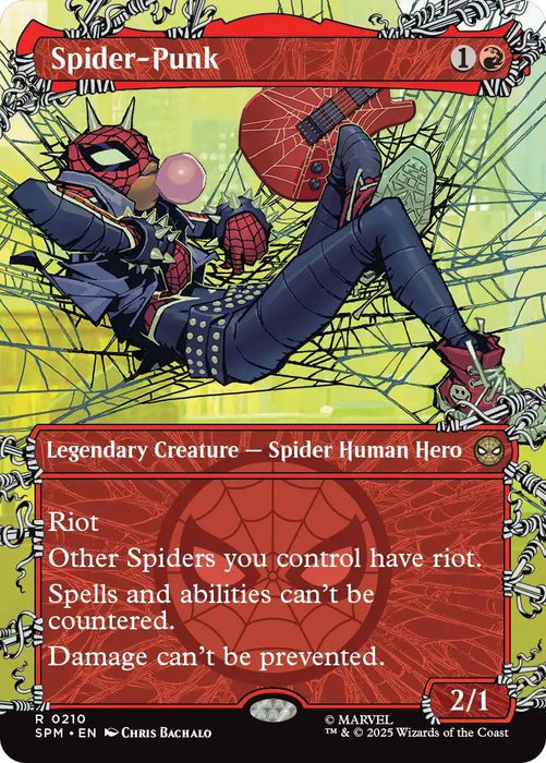 Image for Spider-Punk (0210) (Borderless) (210) (Foil) [Marvel's Spider-Man] - Magic: The Gathering