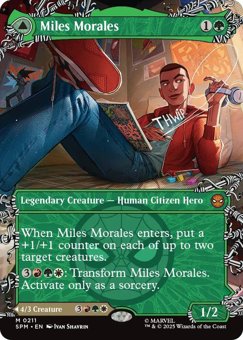 Image for Miles Morales (0211) (Borderless) (211) [Marvel's Spider-Man] - Magic: The Gathering