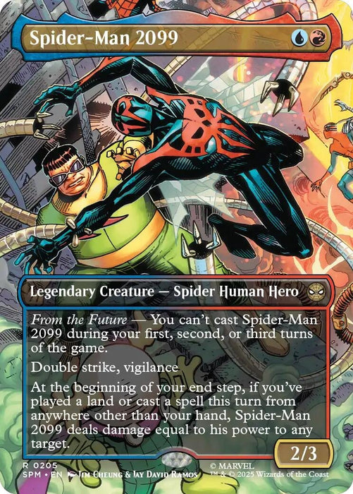 Image for Spider-Man 2099 (0205) (Borderless) (205) (Foil) [Marvel's Spider-Man] - Magic: The Gathering