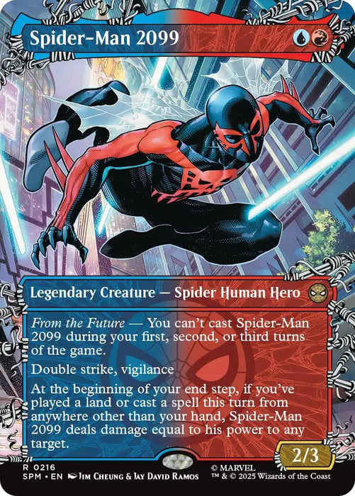Image for Spider-Man 2099 (0216) (Borderless) (216) (Foil) [Marvel's Spider-Man] - Magic: The Gathering