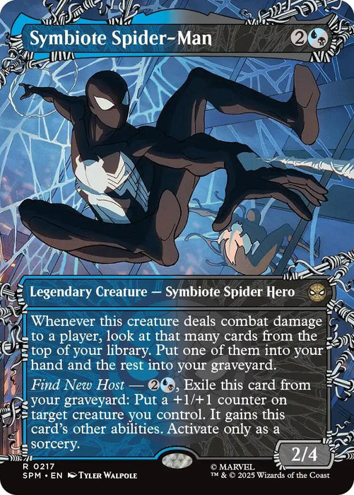 Image for Symbiote Spider-Man (Borderless) (217) (Foil) [Marvel's Spider-Man] - Magic: The Gathering