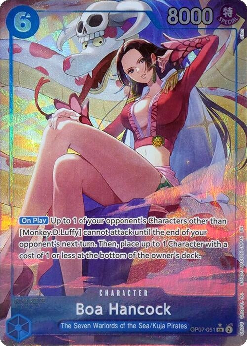 Boa Hancock (Seven Warlords of the Sea Binder Set) (Alternate Art) (OP07-051) (Foil) [One Piece Promotion Cards]