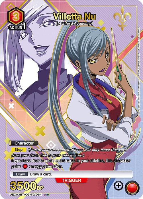 Villetta Nu (R*) (UEX03BT/CGH-2-064) (Foil) [UEX03BT: CODE GEASS: Lelouch of the Rebellion Vol.2]