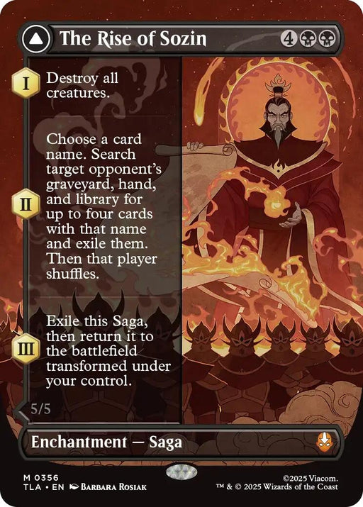 Image for The Rise of Sozin (Borderless) (356) (Foil) [Avatar: The Last Airbender] - Magic: The Gathering