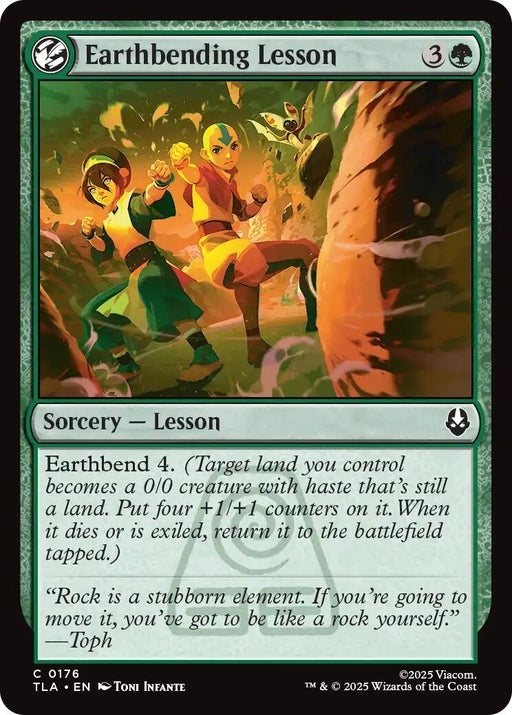 Image for Earthbending Lesson (176) (Foil) [Avatar: The Last Airbender] - Magic: The Gathering