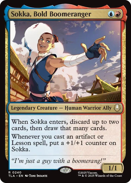 Image for Sokka, Bold Boomeranger (240) [Avatar: The Last Airbender] - Magic: The Gathering