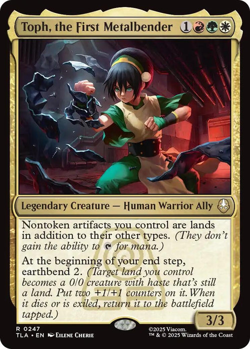 Image for Toph, the First Metalbender (247) (Foil) [Avatar: The Last Airbender] - Magic: The Gathering