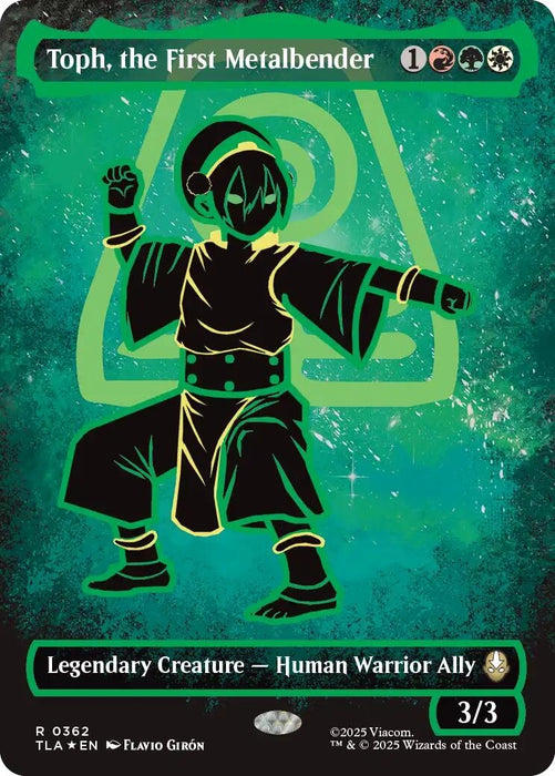 Image for Toph, the First Metalbender (Borderless) (Neon Ink Foil) (362) (Foil) [Avatar: The Last Airbender] - Magic: The Gathering