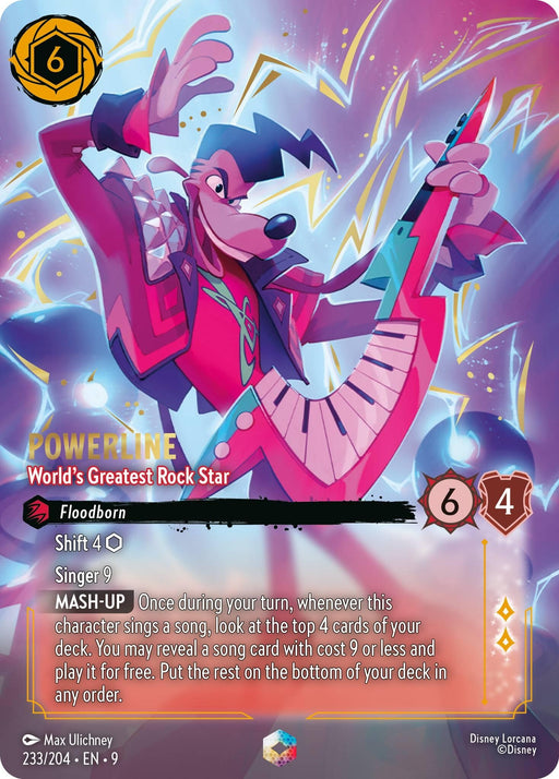 Image for Powerline - World's Greatest Rock Star (Enchanted) (233/204) (Holofoil) [Fabled] - Disney Lorcana