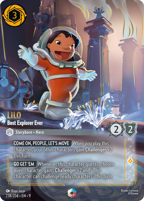 Image for Lilo - Best Explorer Ever (Enchanted) (238/204) (Holofoil) [Fabled] - Disney Lorcana