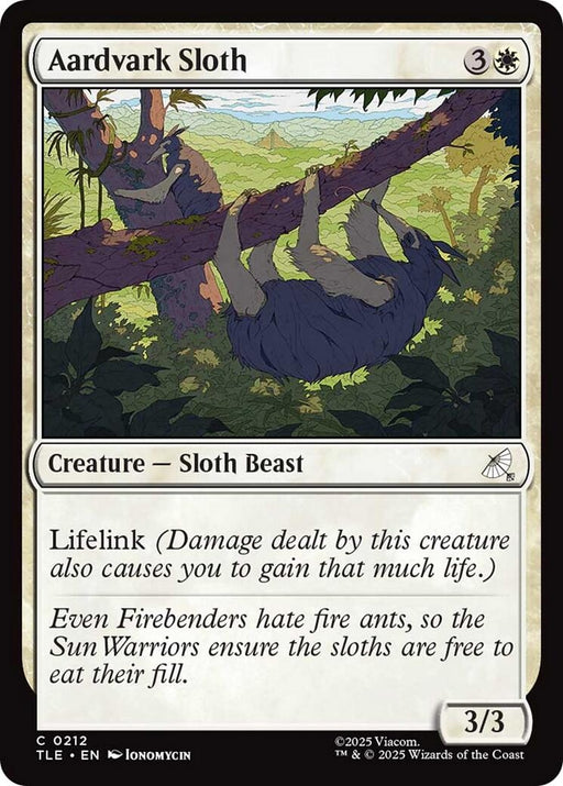 Image for Aardvark Sloth (0212) (212) (Foil) [Avatar: The Last Airbender: Eternal-Legal] - Magic: The Gathering