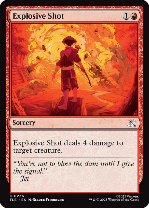 Image for Explosive Shot (0236) (236) (Foil) [Avatar: The Last Airbender: Eternal-Legal] - Magic: The Gathering
