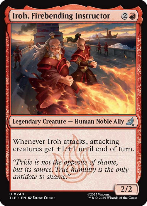 Image for Iroh, Firebending Instructor (0240) (240) (Foil) [Avatar: The Last Airbender: Eternal-Legal] - Magic: The Gathering