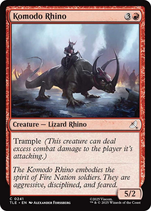 Image for Komodo Rhino (0241) (241) (Foil) [Avatar: The Last Airbender: Eternal-Legal] - Magic: The Gathering
