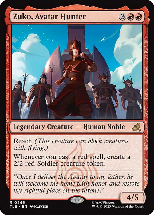 Image for Zuko, Avatar Hunter (0246) (246) (Foil) [Avatar: The Last Airbender: Eternal-Legal] - Magic: The Gathering