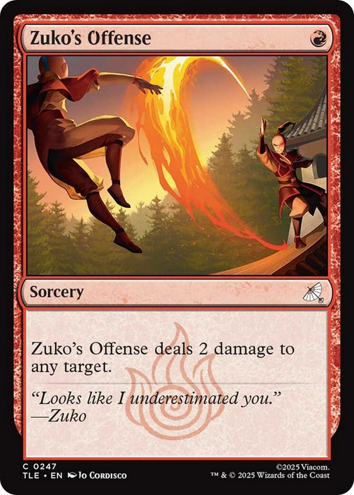 Image for Zuko's Offense (0247) (247) [Avatar: The Last Airbender: Eternal-Legal] - Magic: The Gathering